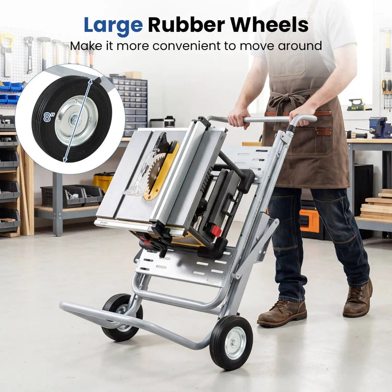 Portable Table Saw Stand with Rolling Wheels - Foldable by DirectDeals