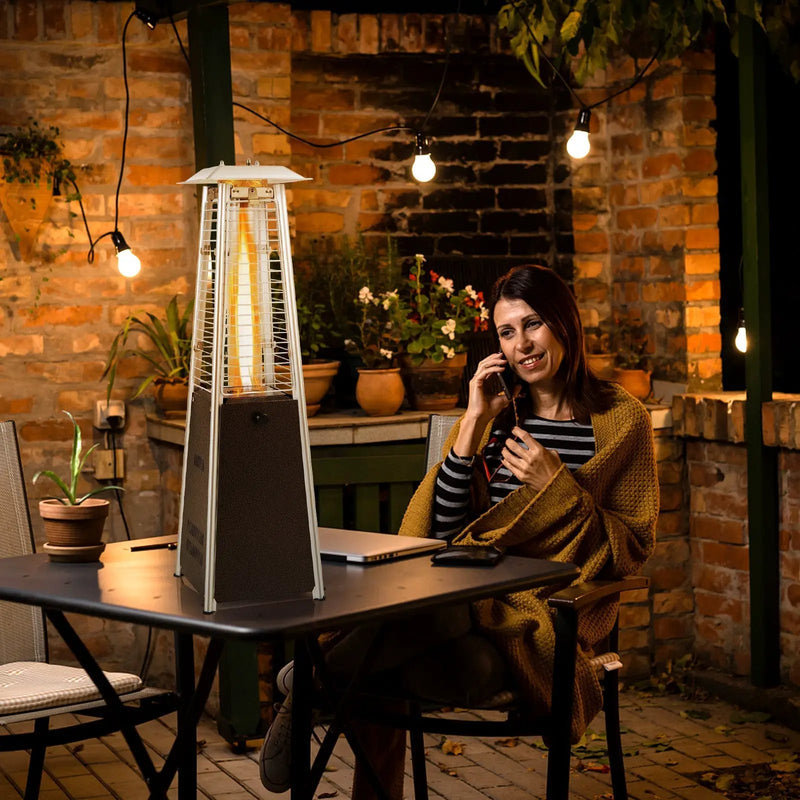 10000 BTU Portable Steel Tabletop Patio Heater with Glass Tube by DirectDeals
