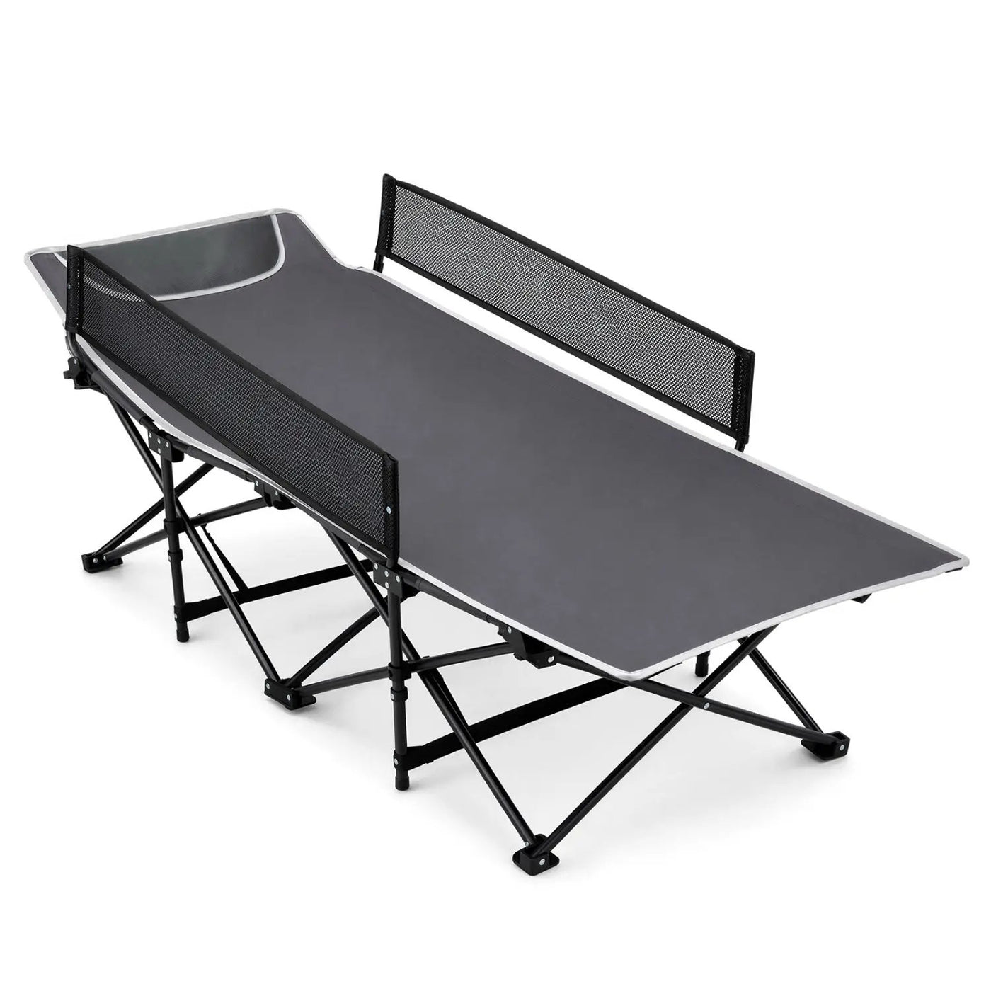 Portable Folding Camping Cot with Guardrail - 330 lbs Capacity by DirectDeals