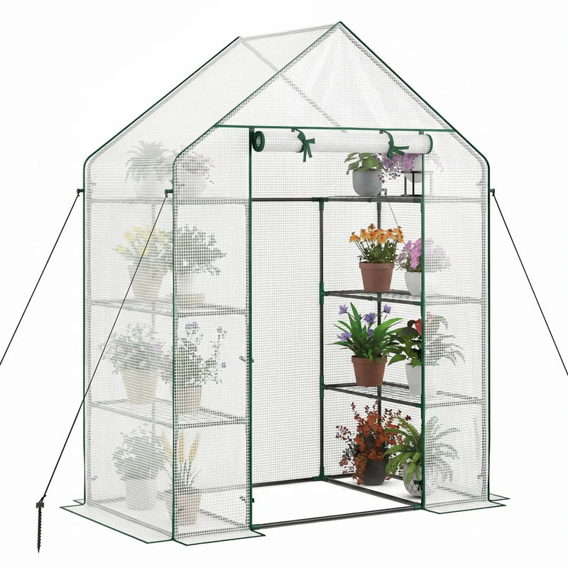 Portable Walk-in Greenhouse with 3 Tiers and 6 Shelves by DirectDeals