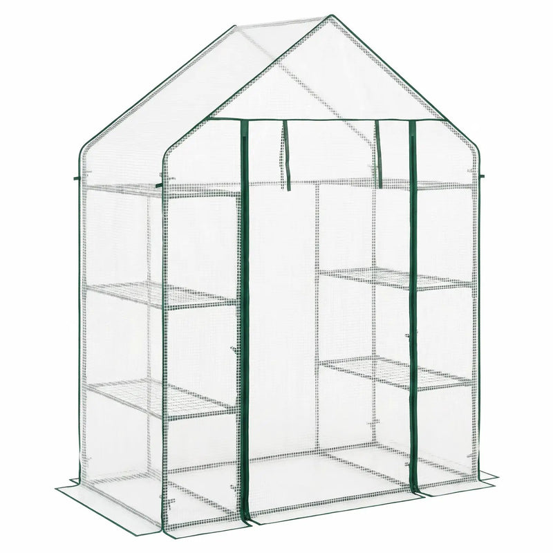 Portable Walk-in Greenhouse with 3 Tiers and 6 Shelves by DirectDeals