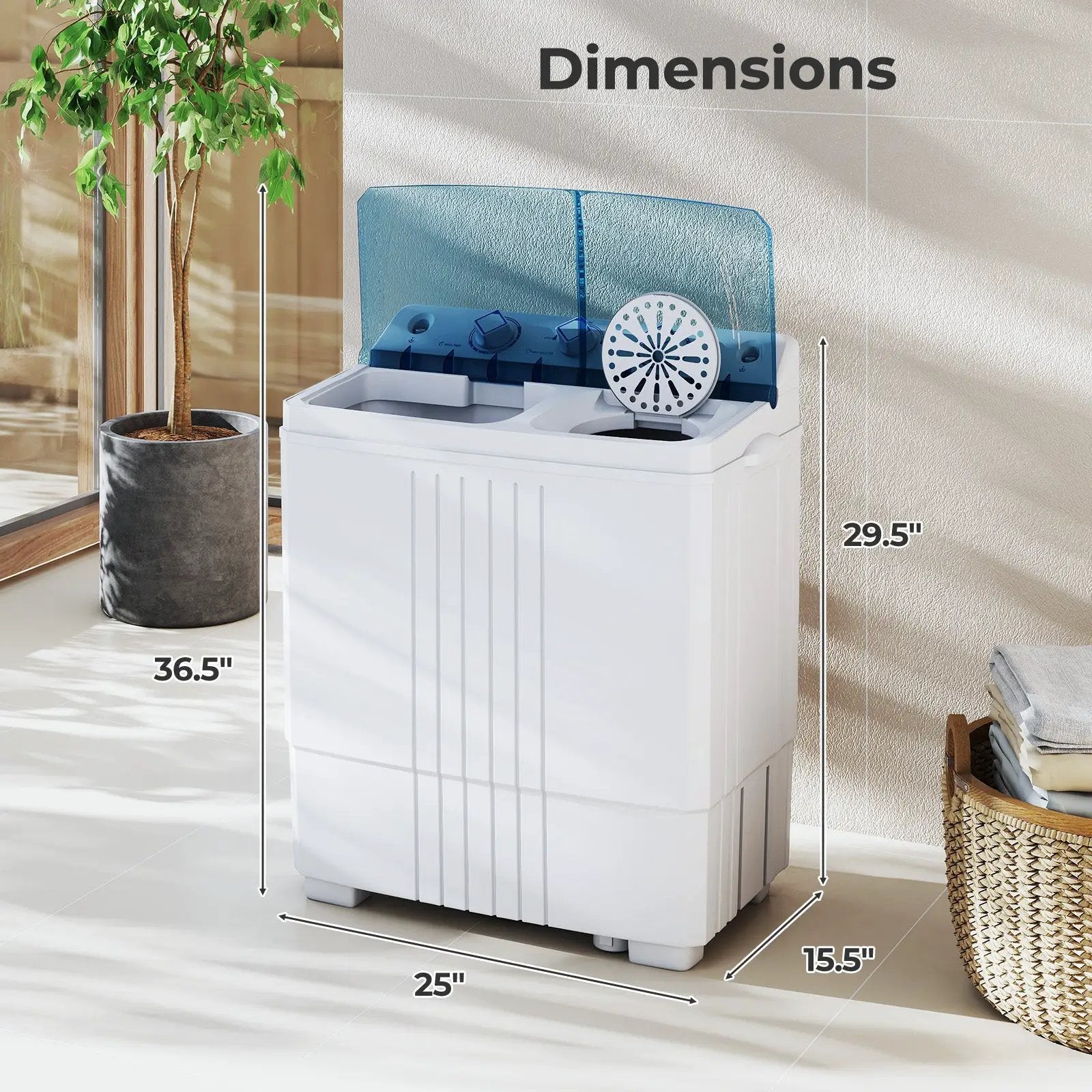 Portable Washing Machine for Dorms and Apartment by DirectDeals