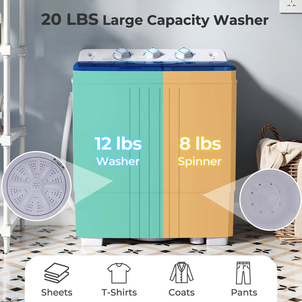 Portable Washing Machine for Dorms and Apartment, photo 7 of 24