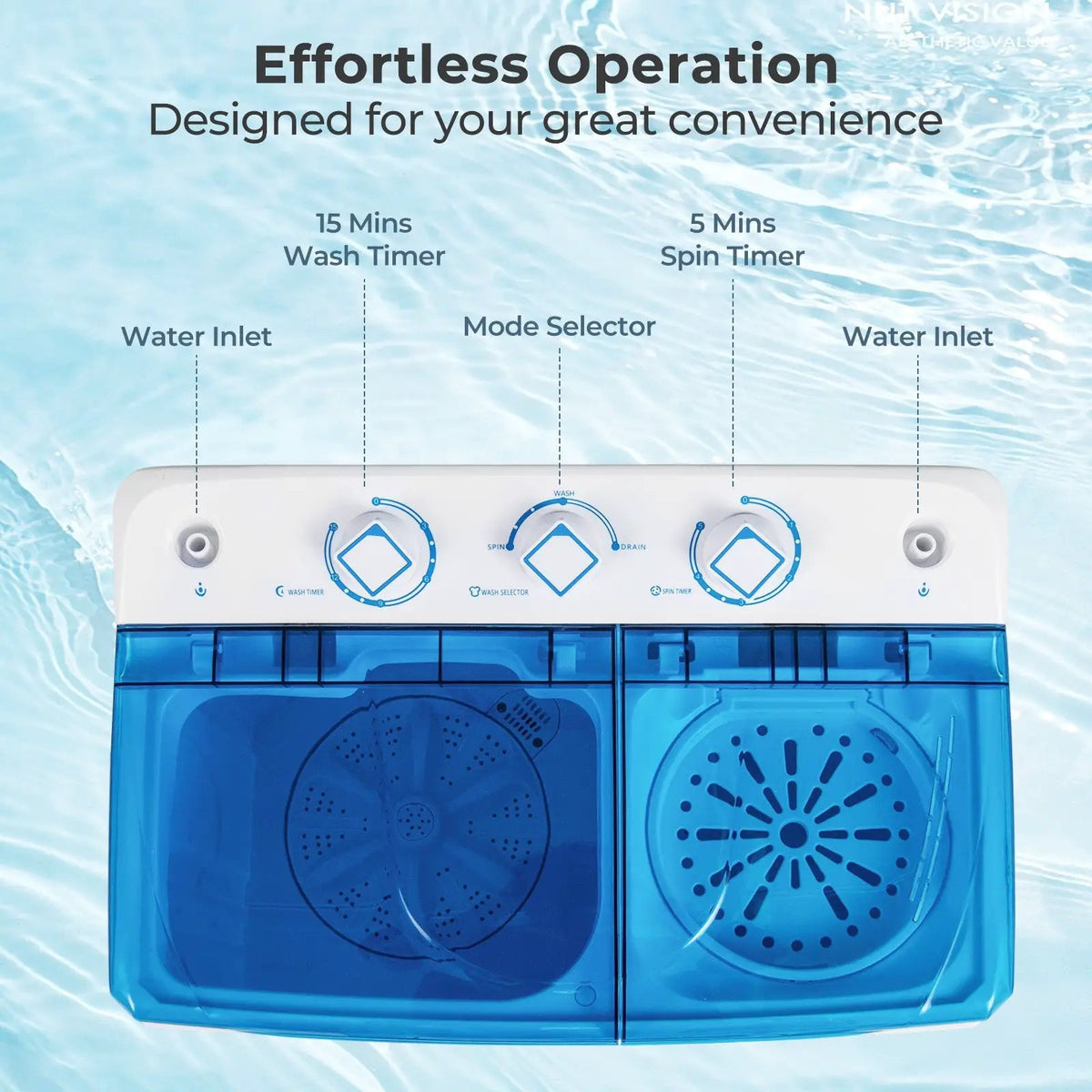 Portable Washing Machine with Built-in Drain Pump, photo 9 of 24