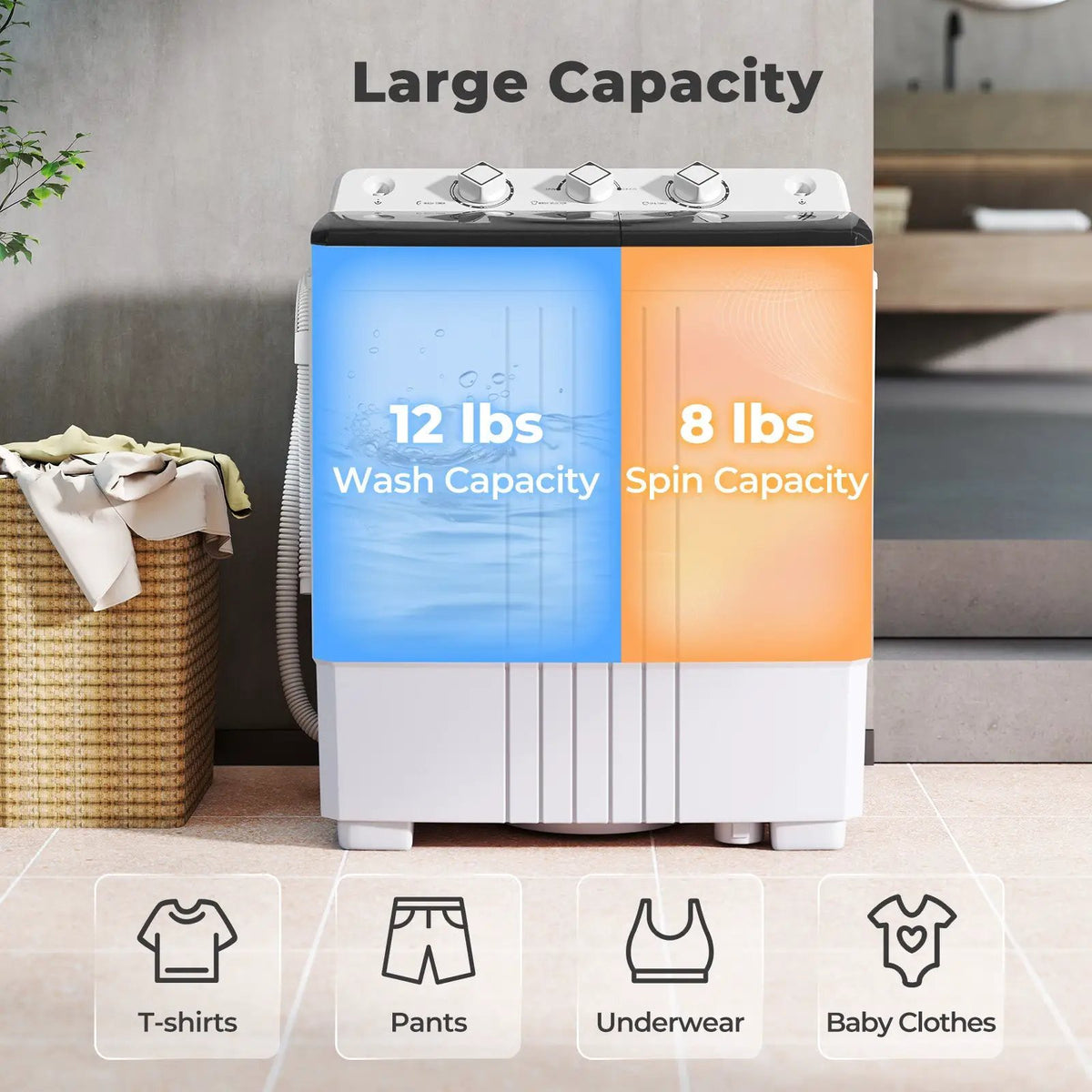 Portable Washing Machine with Built-in Drain Pump, photo 10 of 24