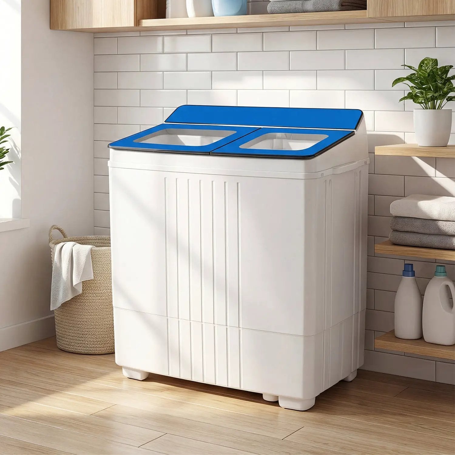 Portable Washing Machine with 12 LBS Washer and 8 LBS Spinner Combo for Apartments by DirectDeals