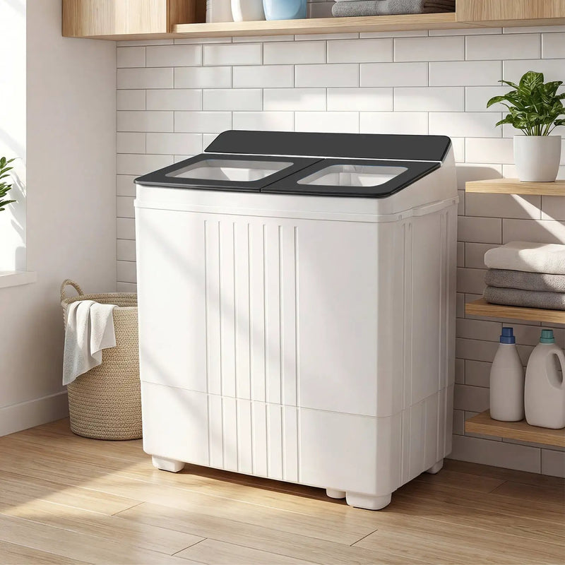 Portable Washing Machine with 12 LBS Washer and 8 LBS Spinner Combo for Apartments by DirectDeals