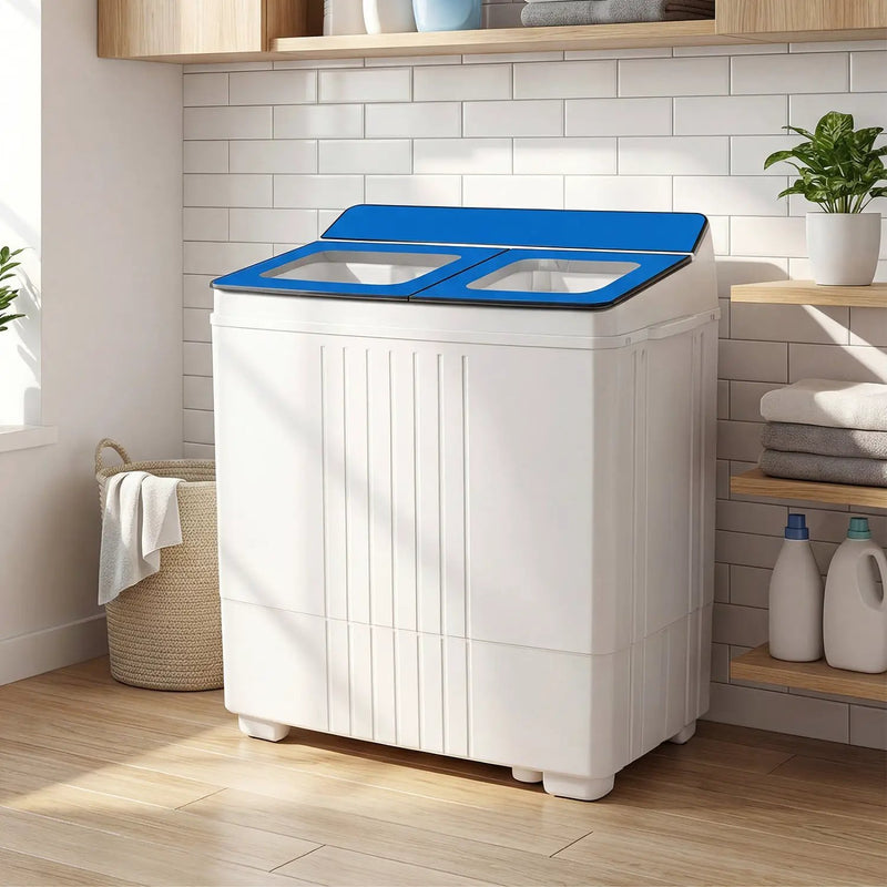 Portable Washing Machine 18 lbs Mini Laundry Machine with 11 LBS Washer by DirectDeals