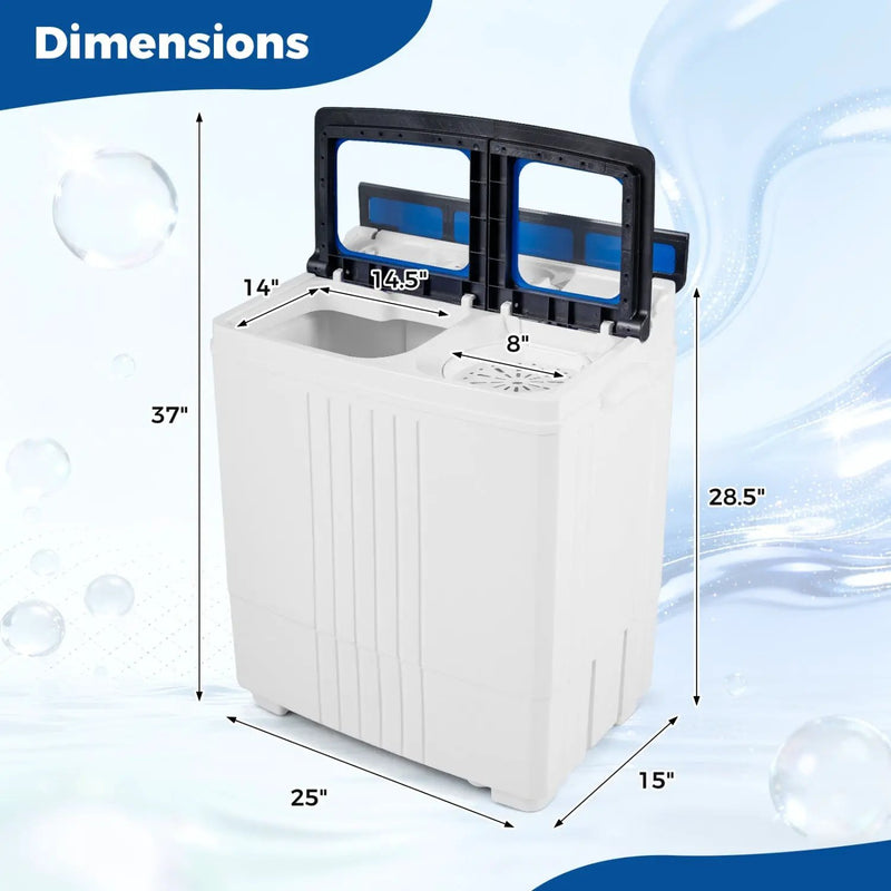 Portable Washing Machine 18 lbs Mini Laundry Machine with 11 LBS Washer by DirectDeals