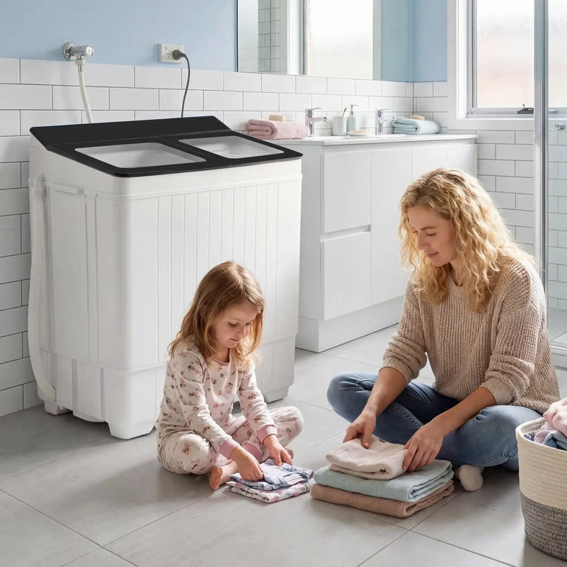 Portable Washing Machine with 18 LBS Washer and 8 LBS Spinner Combo by DirectDeals