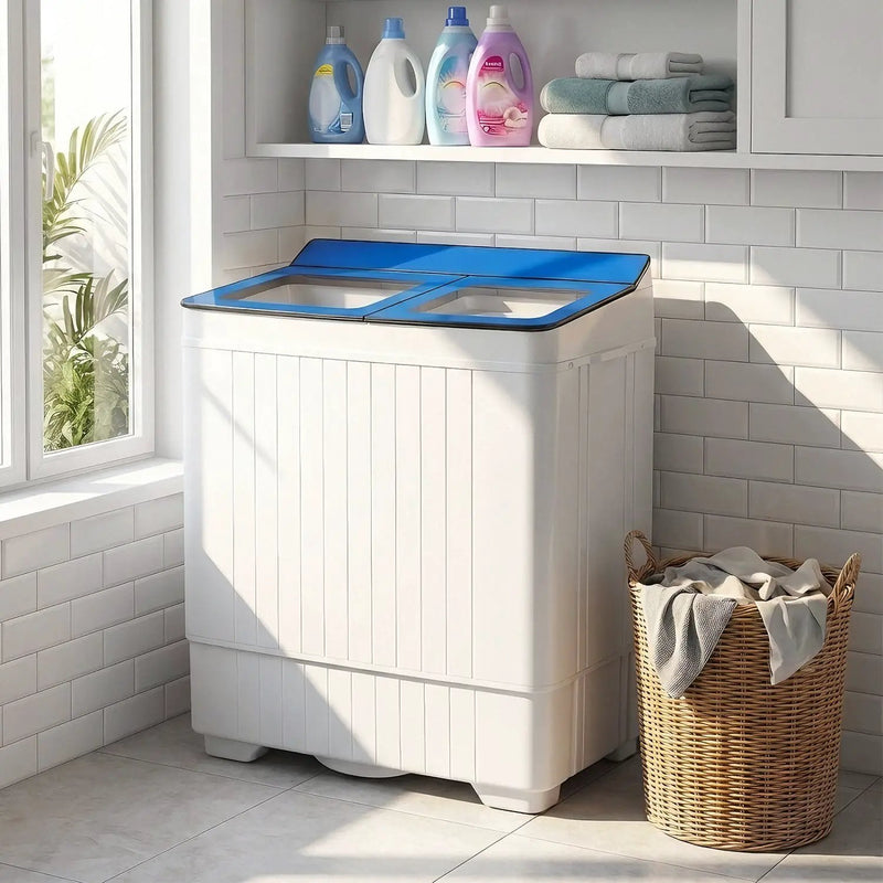 Portable Washing Machine with 18 LBS Washer and 8 LBS Spinner Combo by DirectDeals
