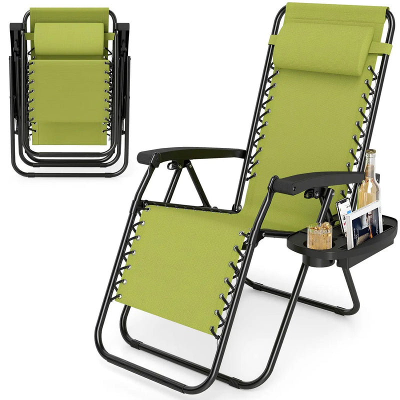 Zero Gravity Recliner Chair with Cup Holder and Pillow by DirectDeals