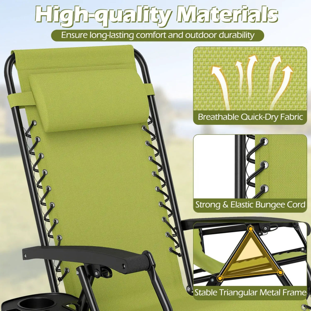 Zero Gravity Recliner Chair with Cup Holder and Pillow, photo 15 of 40