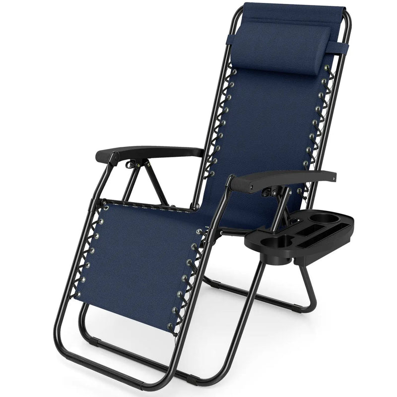 Zero Gravity Recliner Chair with Cup Holder and Pillow by DirectDeals