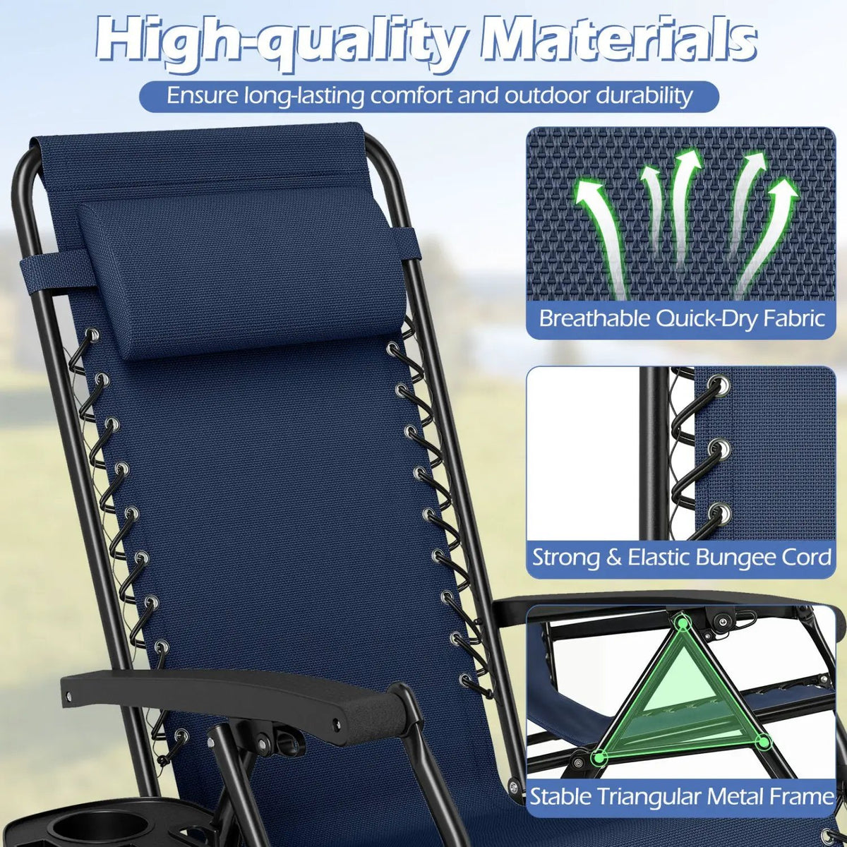 Zero Gravity Recliner Chair with Cup Holder and Pillow, photo 23 of 40