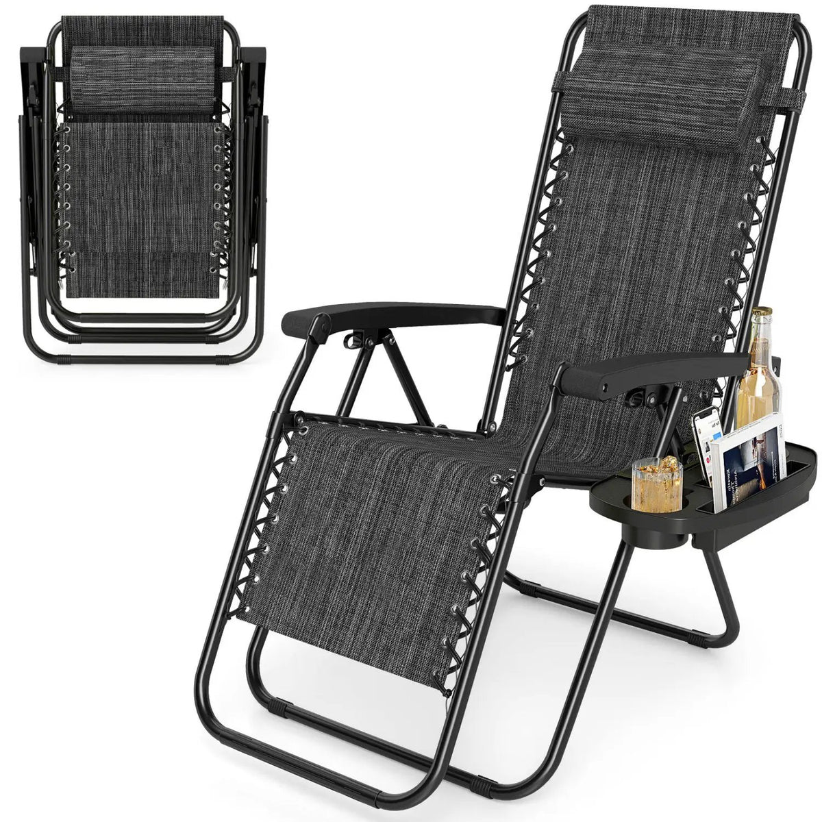 Zero Gravity Recliner Chair with Cup Holder and Pillow, photo 4 of 40