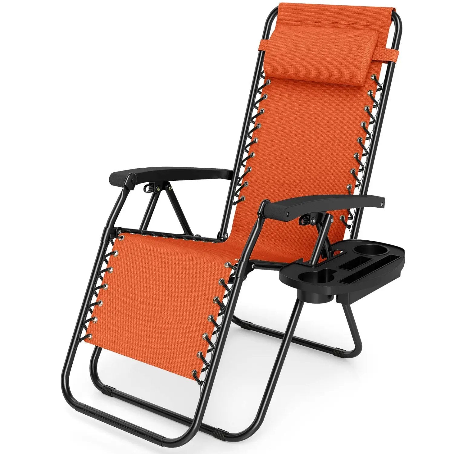 Zero Gravity Lounge Chairs Set of 2 with Cup Holders by DirectDeals