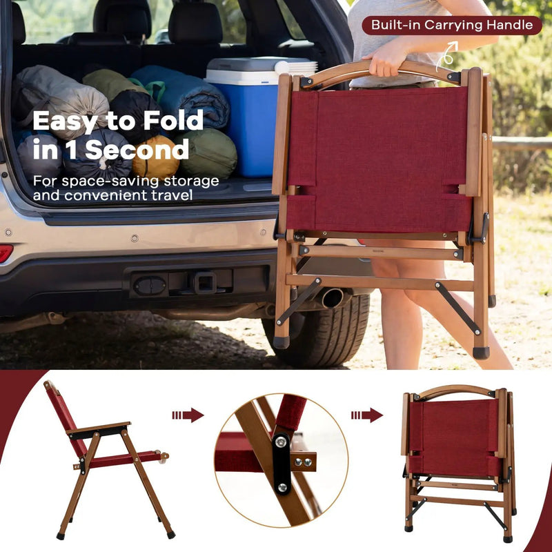 Portable and Lightweight Folding Camping Chair for Patio Picnic Leisure Fishing Travel Beach by DirectDeals