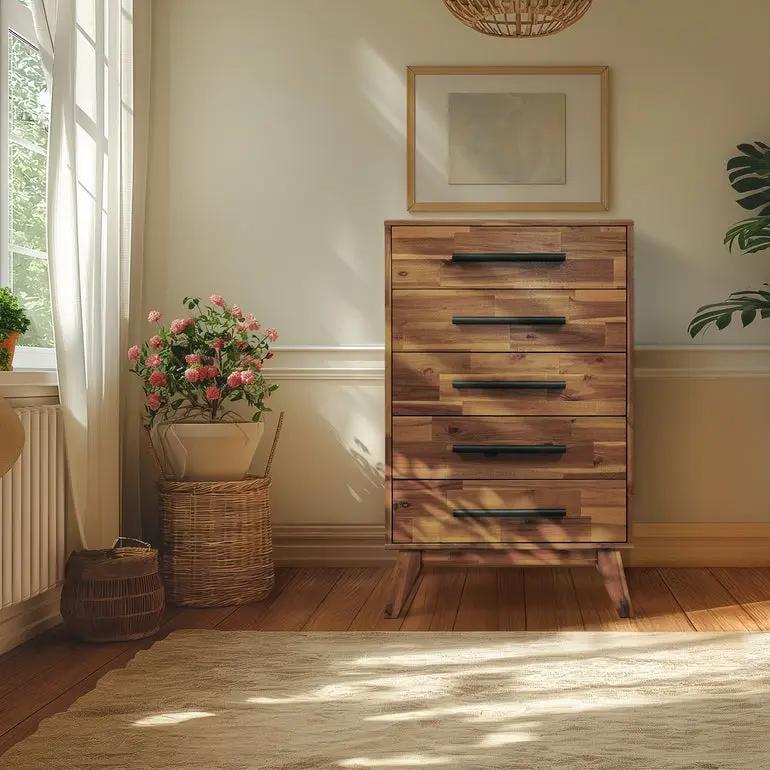 Linea Solid Wood Dresser by Megsu