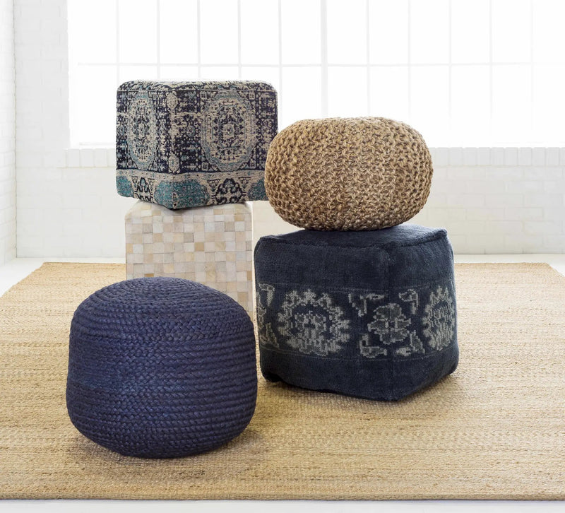 Merrittstown Cotton Knitted Pouf by Boutique Rugs