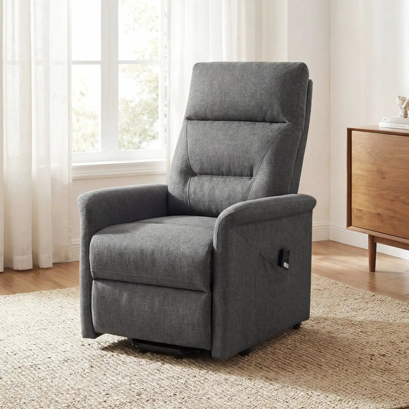 Power Lift Recliner Chair for Elderly with Remote Control and Side Storage Pocket by DirectDeals