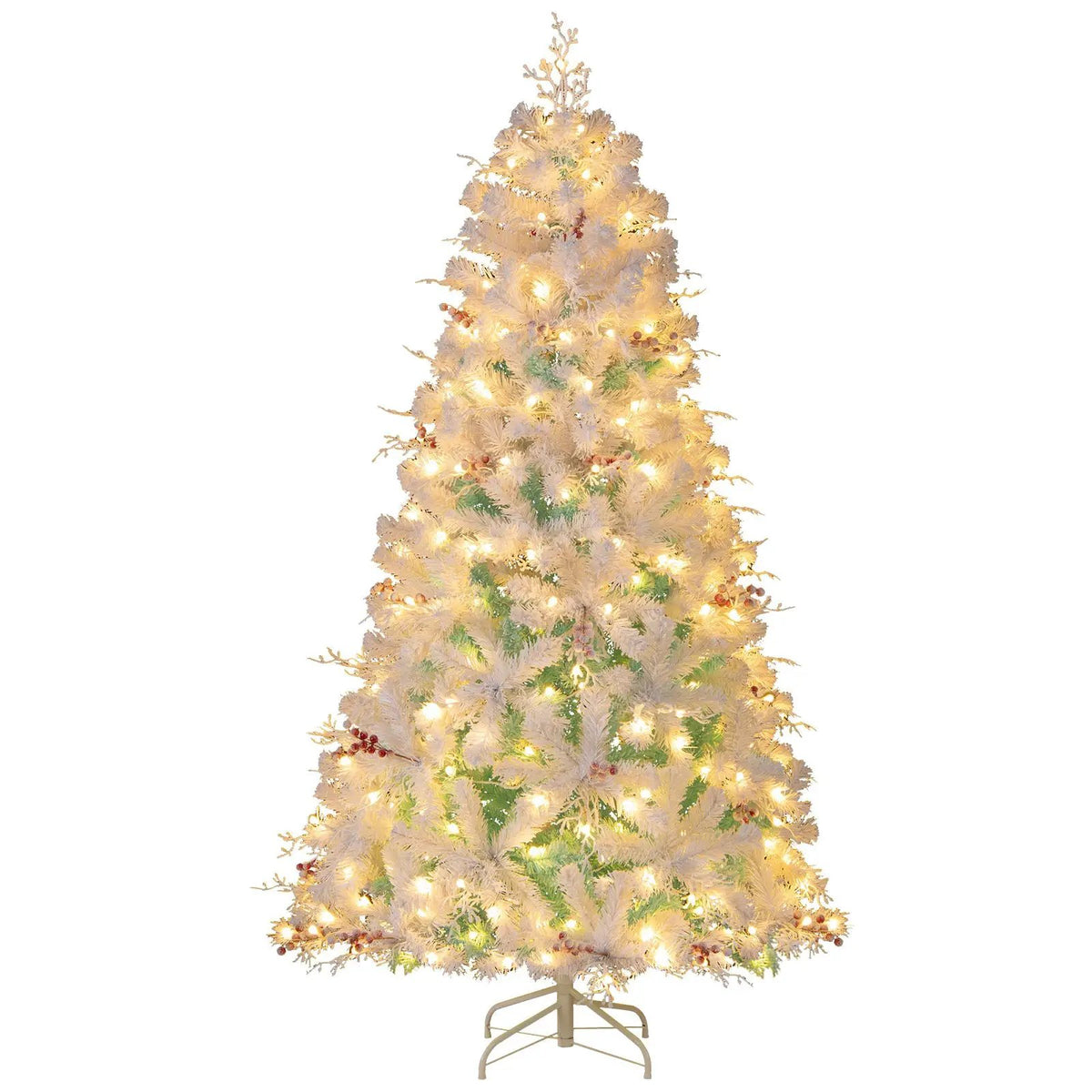 Pre-Lit Artificial Christmas Tree with Snow Flocked Branch Tips, photo 11 of 16