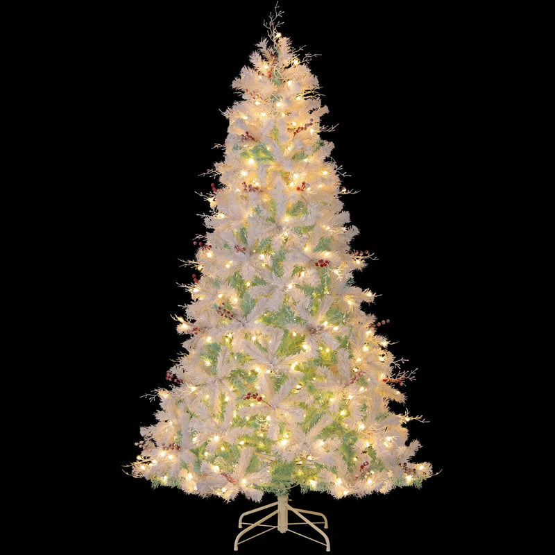Pre-Lit Artificial Christmas Tree with Snow Flocked Branch Tips by DirectDeals