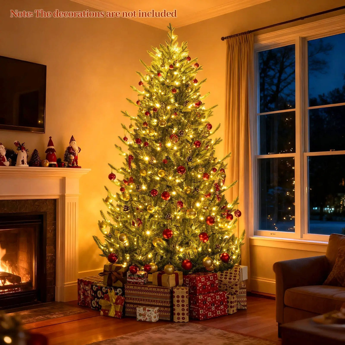 Pre-Lit Artificial Christmas Tree with Multicolored LED Lights-M, photo 6 of 8