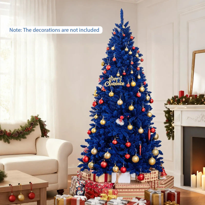 Pre-Lit Artificial Christmas Tree with 340 Blue LED Lights and 3 Modes-7 ft by DirectDeals
