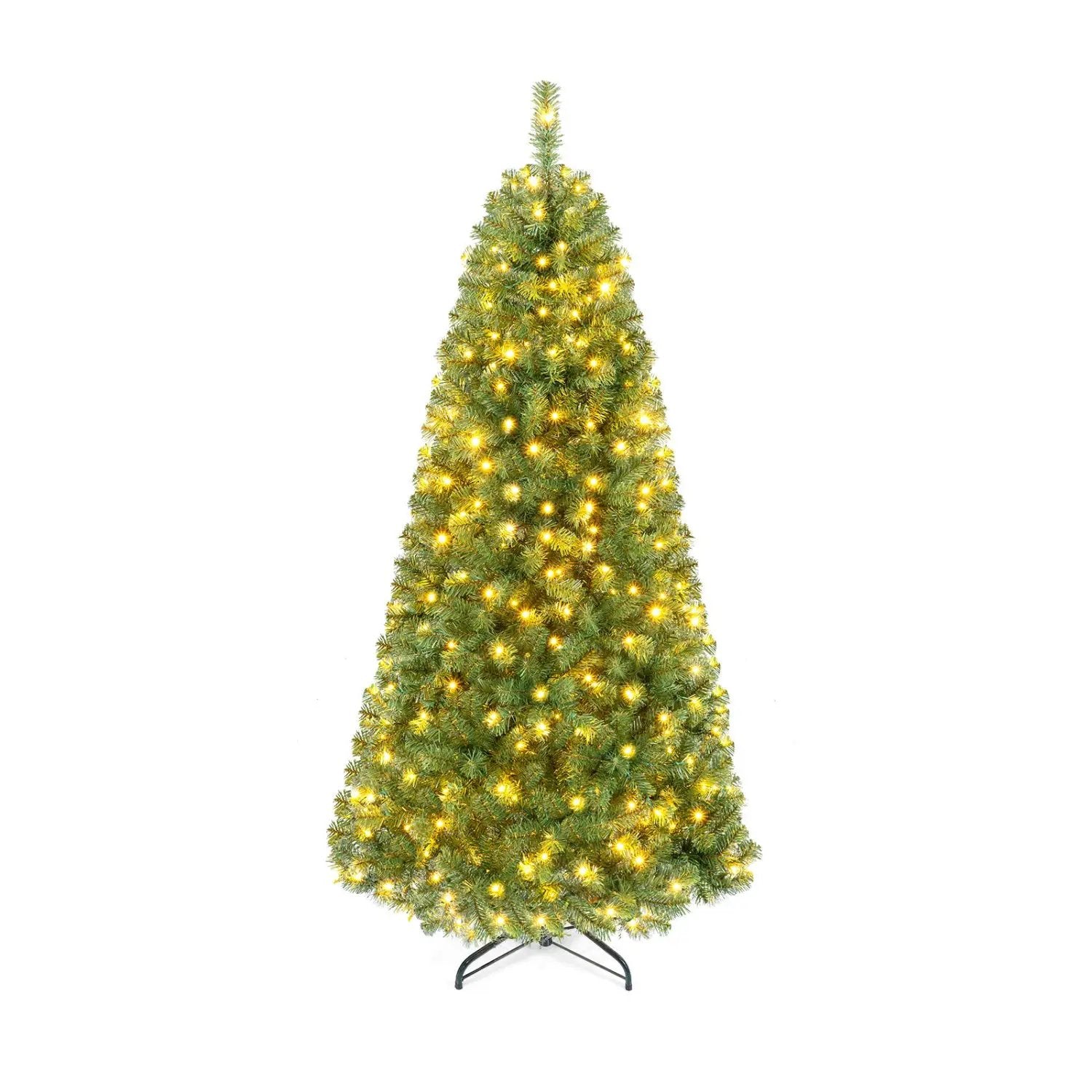 6-8 Ft Pre-Lit Artificial Christmas Tree with Remote Control by DirectDeals