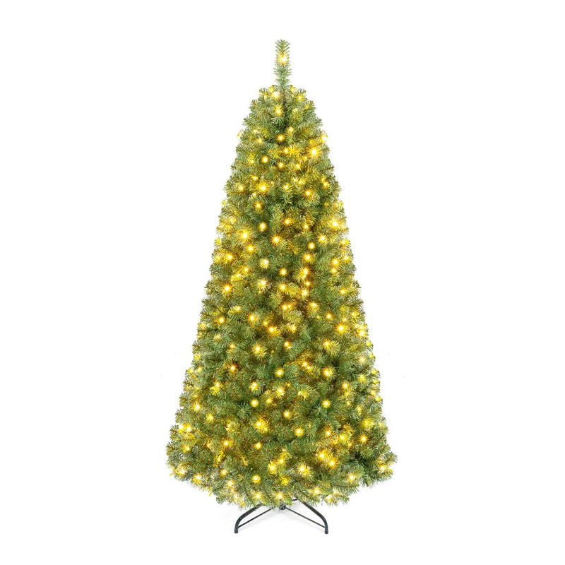 6-8 Ft Pre-Lit Artificial Christmas Tree with Remote Control by DirectDeals