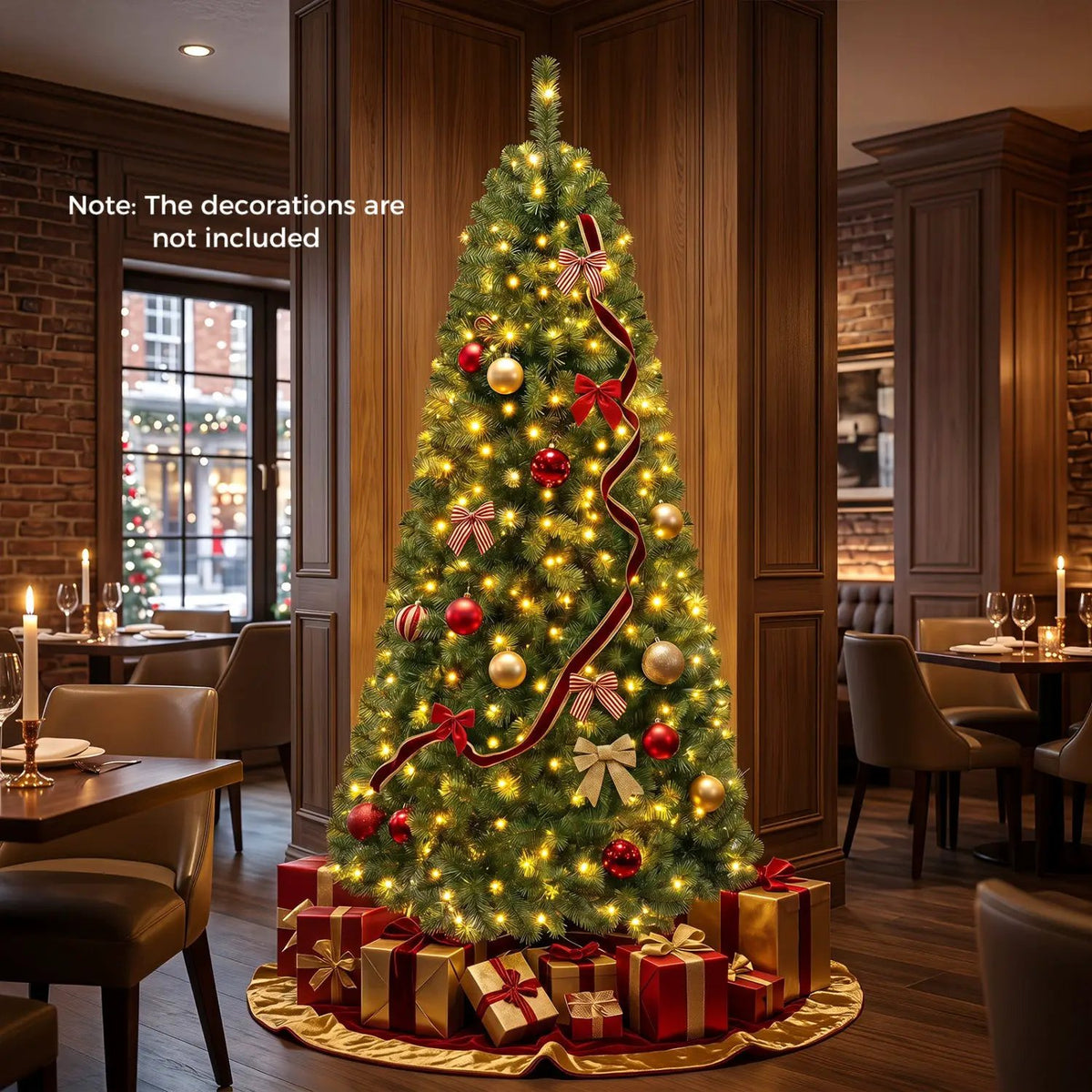 6-8 Ft Pre-Lit Artificial Christmas Tree with Remote Control, photo 14 of 24