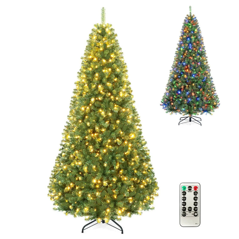6-8 Ft Pre-Lit Artificial Christmas Tree with Remote Control by DirectDeals