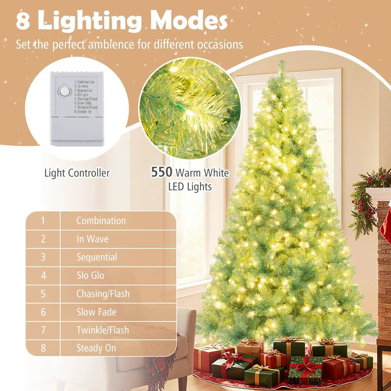 Pre-Lit Tinsel Christmas Tree Artificial Xmas Tree Home Office Party Seasonal Holiday Decoration by DirectDeals