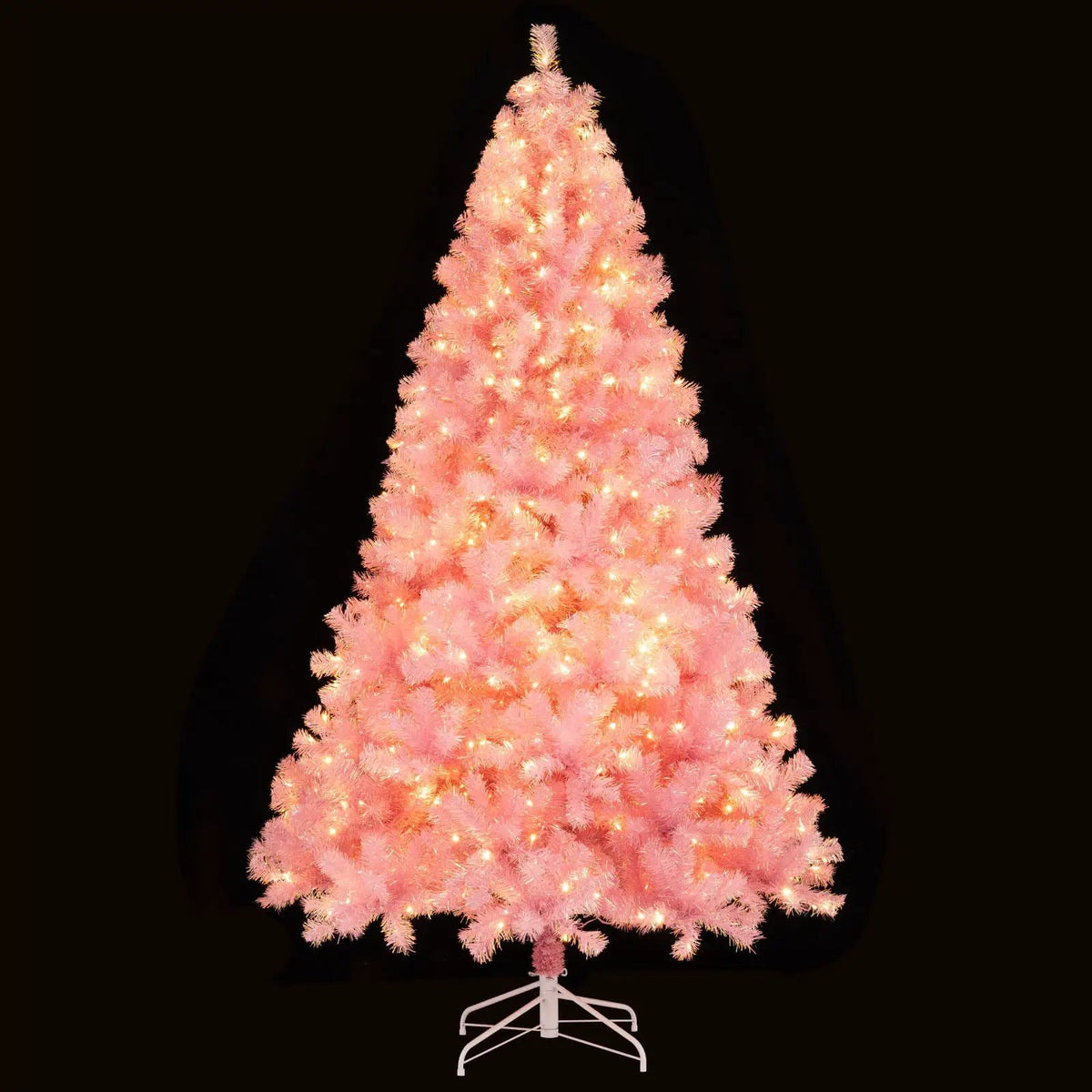 Pre-Lit Tinsel Christmas Tree Artificial Xmas Tree with Lush Branch Tips Holiday Decoration, photo 9 of 16