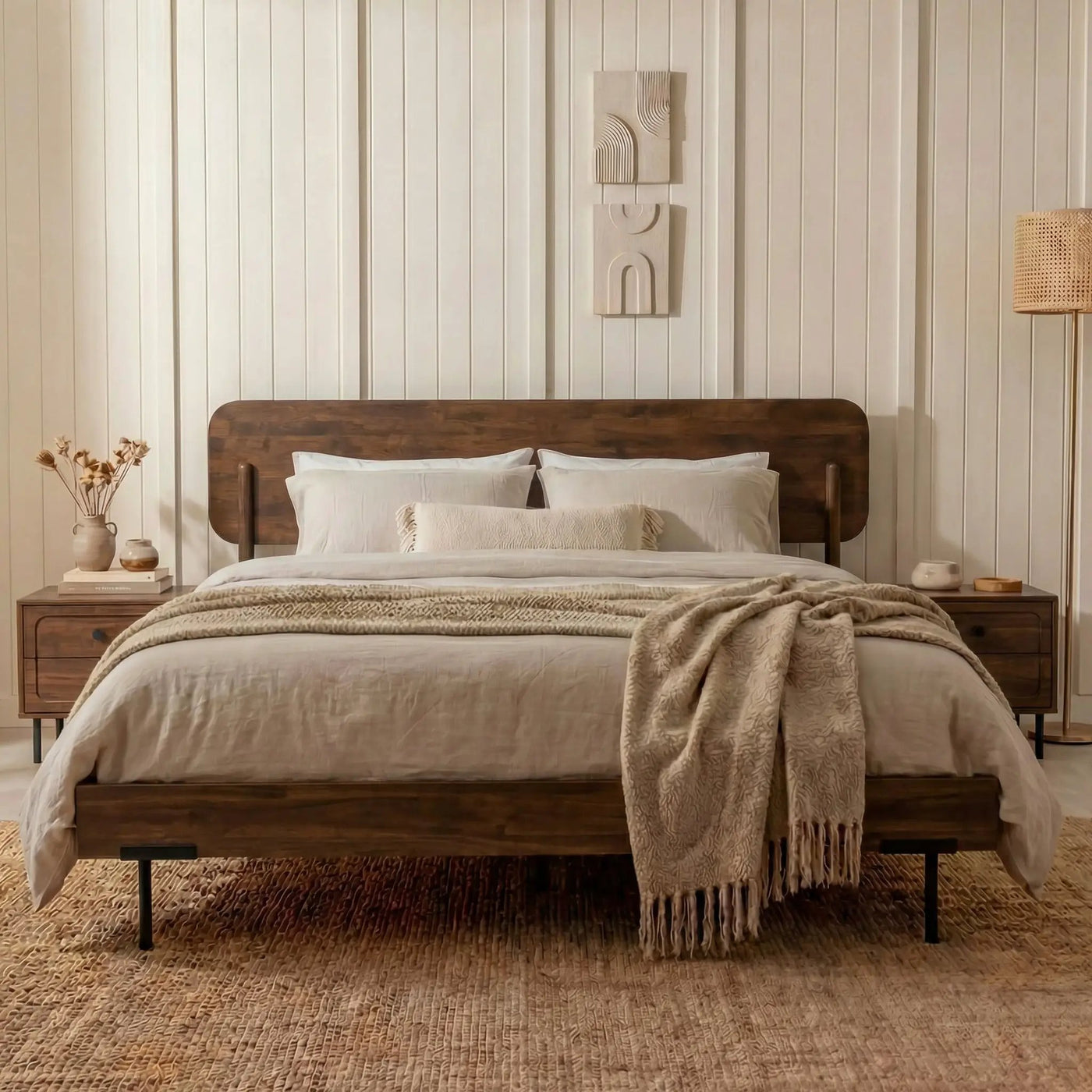 Frida Solid Wood Bed Frame by Megsu