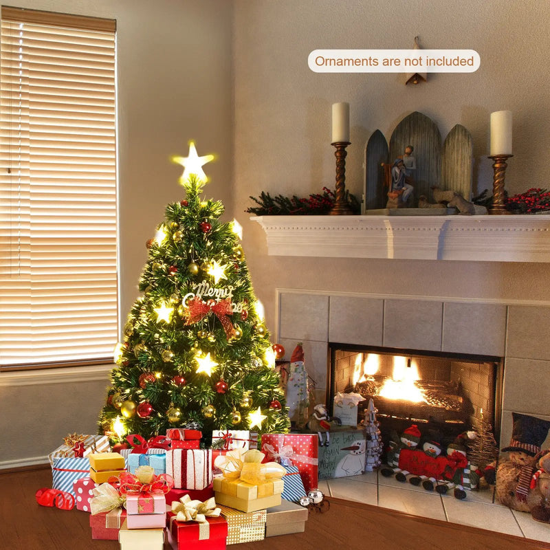 Prelit Fiber Optic Christmas Tree with Warm White Lights by DirectDeals
