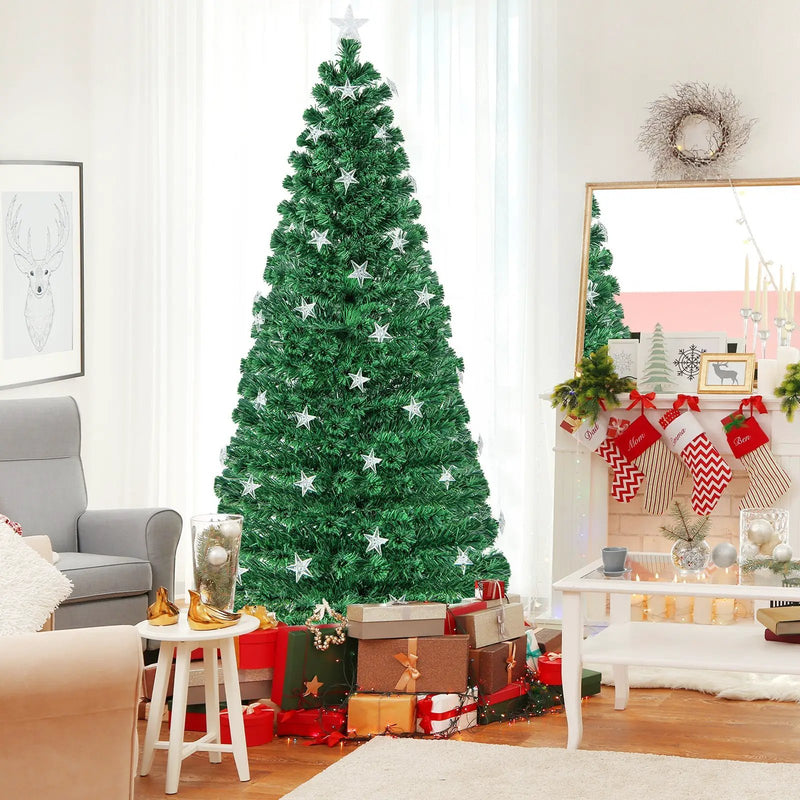 Prelit Fiber Optic Christmas Tree with Warm White Lights by DirectDeals