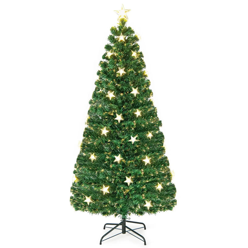Prelit Fiber Optic Christmas Tree with Warm White Lights by DirectDeals