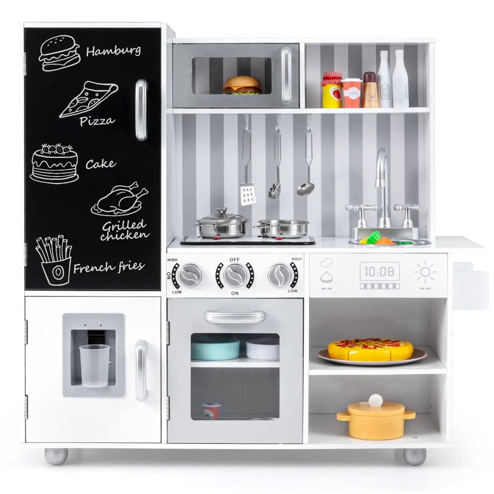Pretend Play Kitchen for Kids with Real Sounds and Lights by DirectDeals