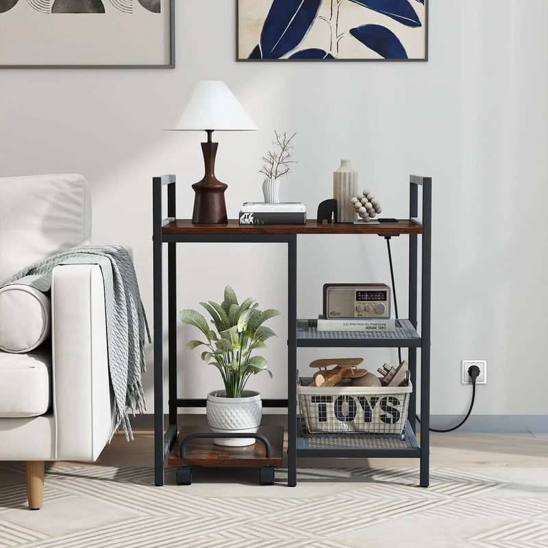 Printer Stand with Charging Station and Storage Shelves by DirectDeals
