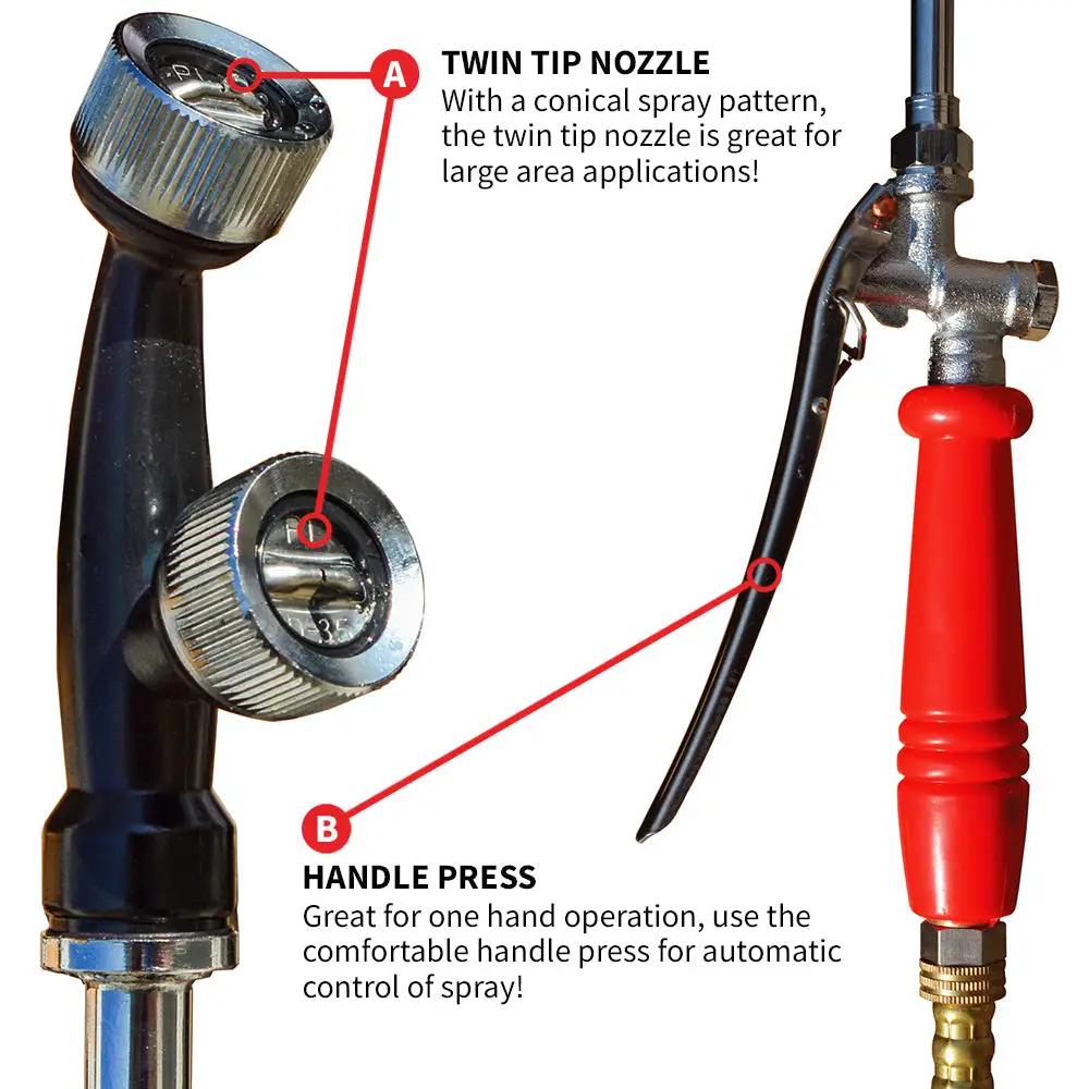 5 Gallon Gas Backpack Sprayer 450 PSI Pump with Nozzle Bundle by Tomahawk Power