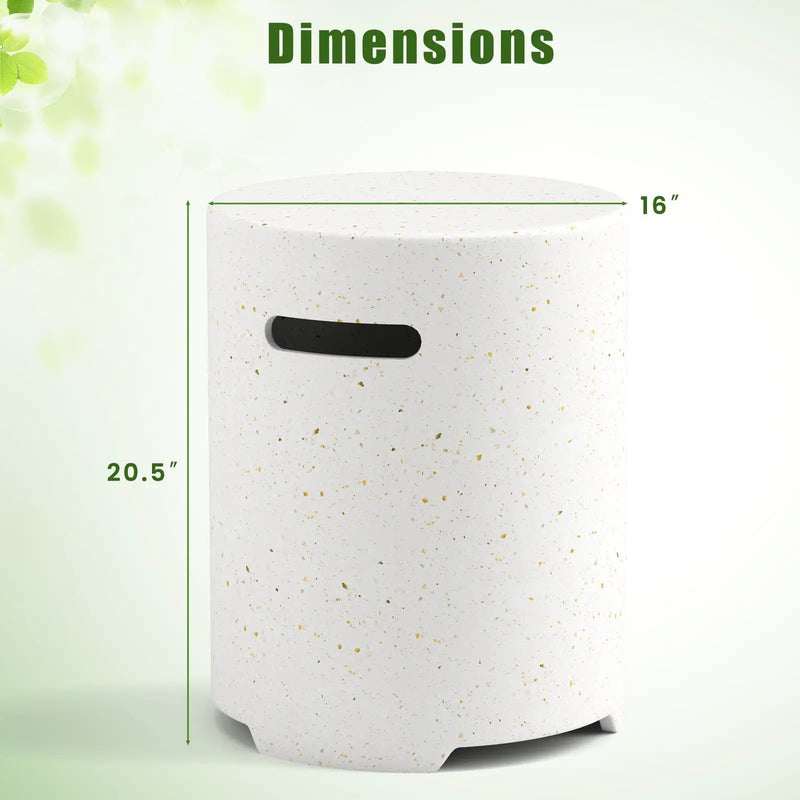 Propane Tank Cover Table with Side Handles and Protective Cover by DirectDeals