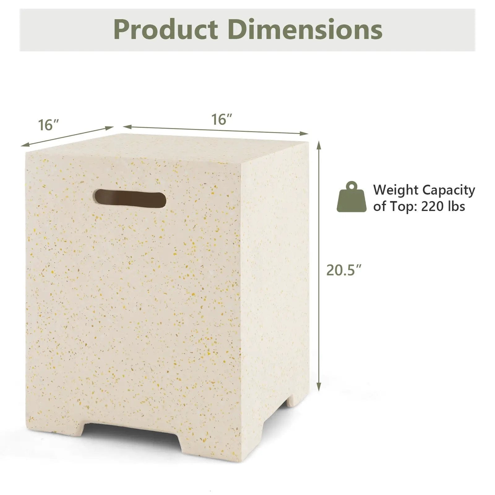 2-in-1 Gas Tank Holder Side Table with Protective Cover by DirectDeals