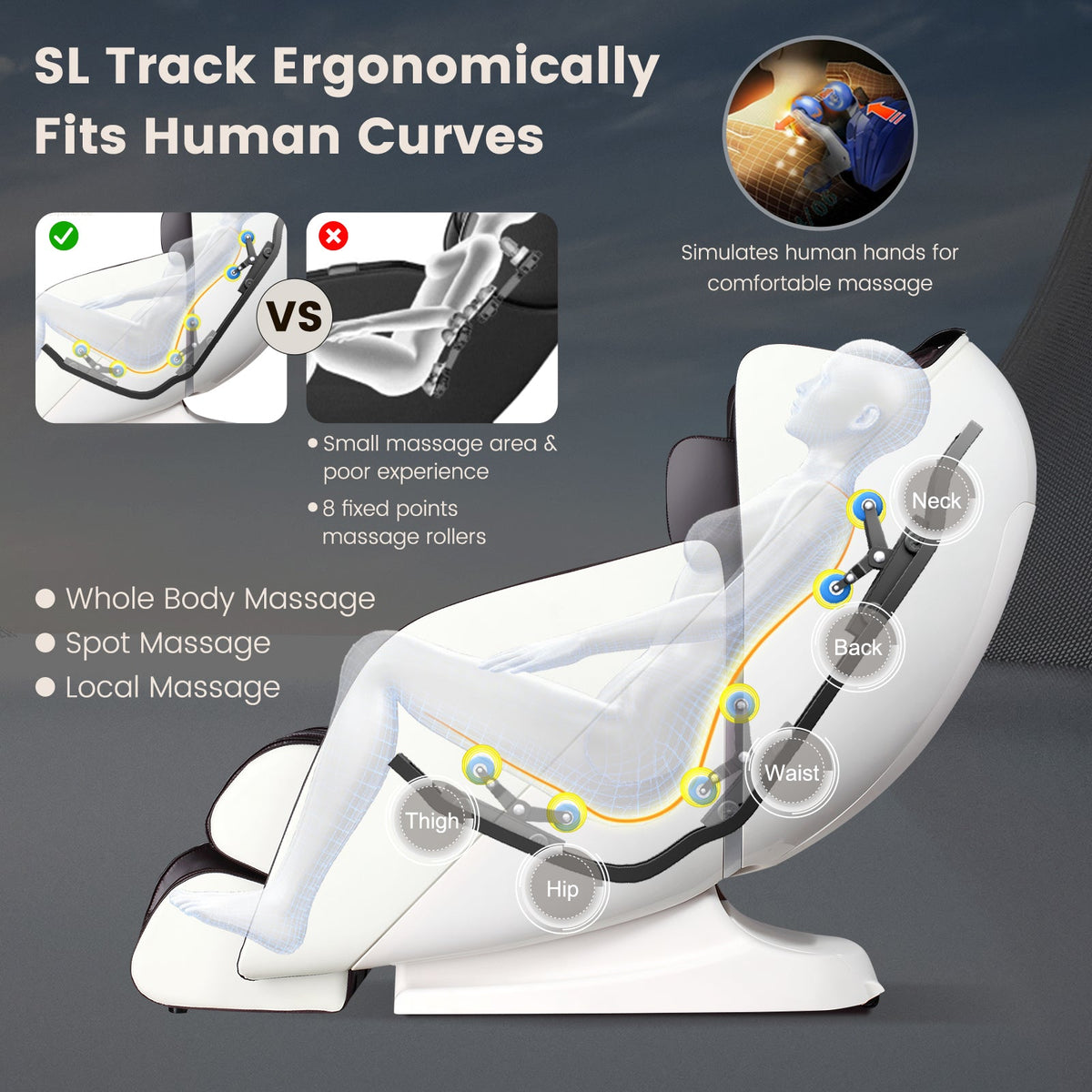 Provox 27-Comfort Full Body Massage Chair with SL Track Airbags Heating, photo 4 of 26