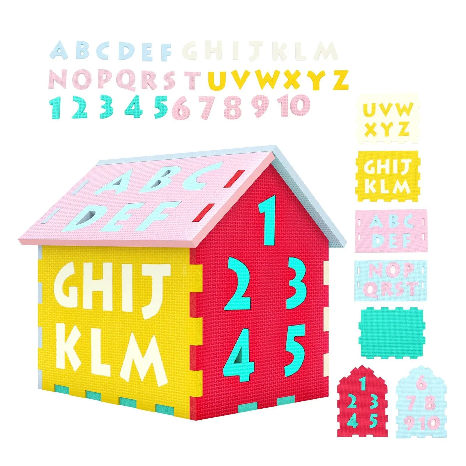 Puzzle Floor Mats with Interlocking Alphabet and Number for Kids by DirectDeals