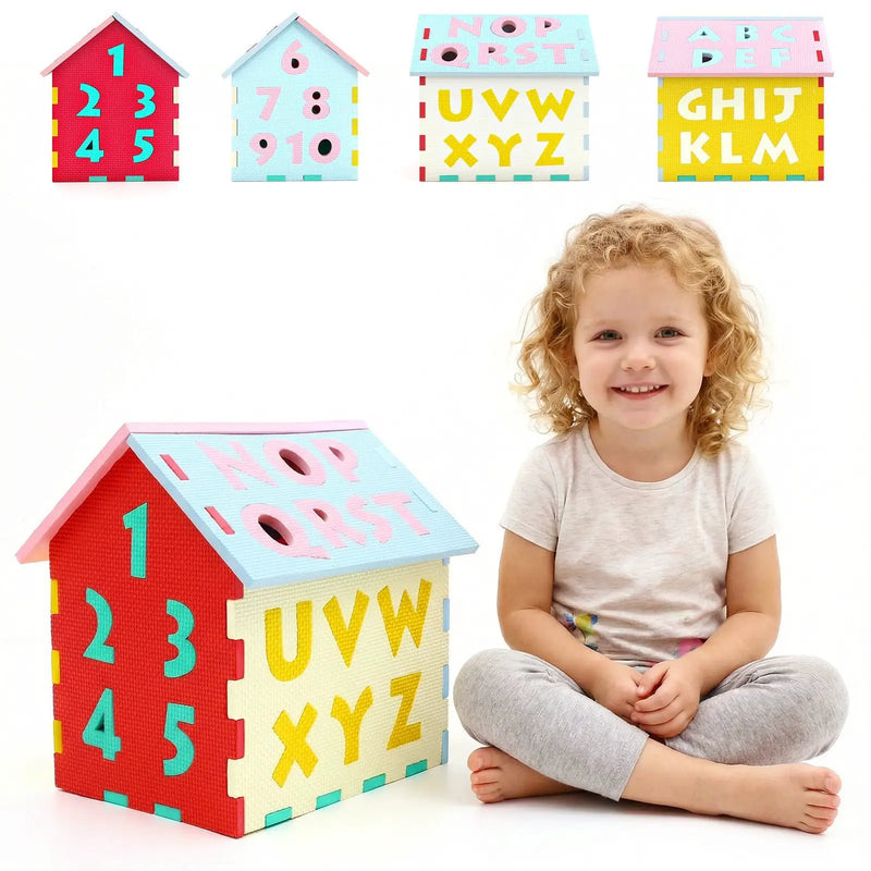 Puzzle Floor Mats with Interlocking Alphabet and Number for Kids by DirectDeals