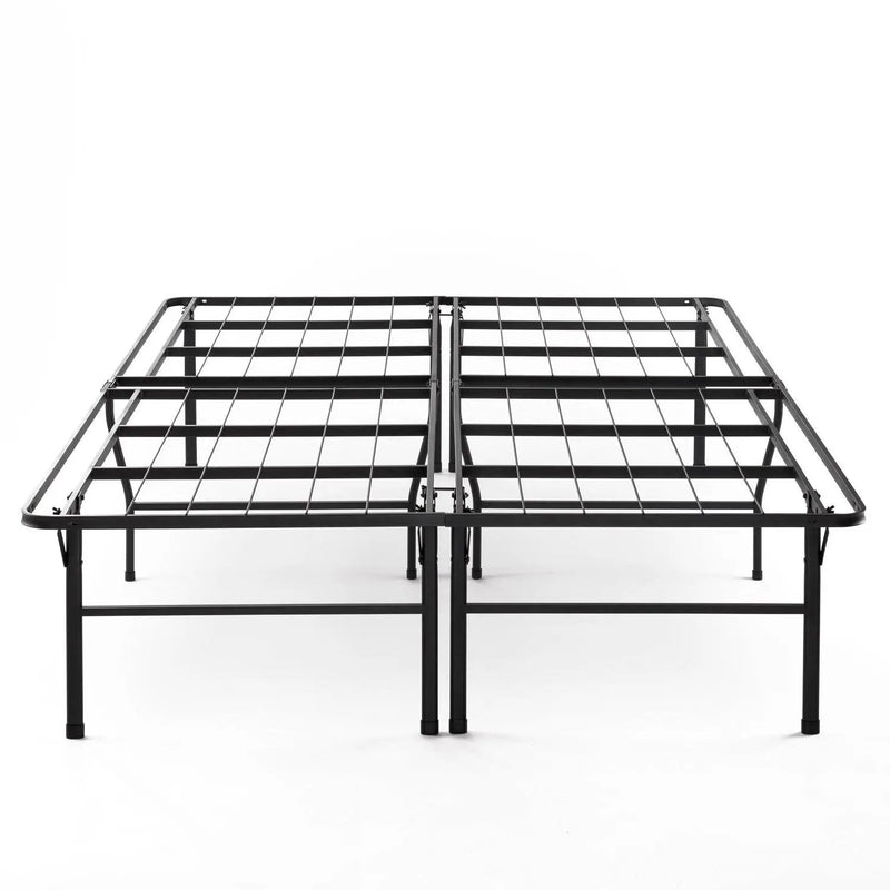 Queen size 18-inch High Rise Folding Metal Platform Bed Frame by HomePacific