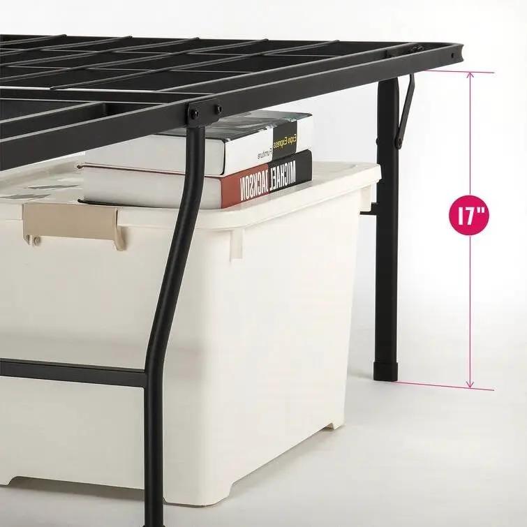 Queen size 18-inch High Rise Folding Metal Platform Bed Frame by HomePacific