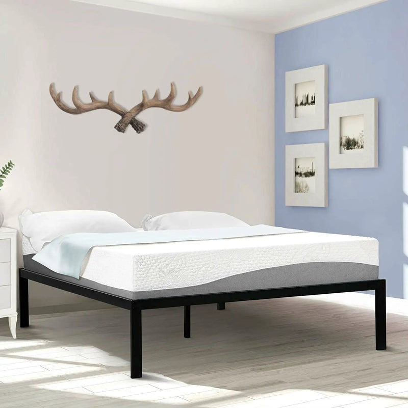 Queen size 16-inch High Heavy Duty Metal Platform Bed Frame by HomePacific